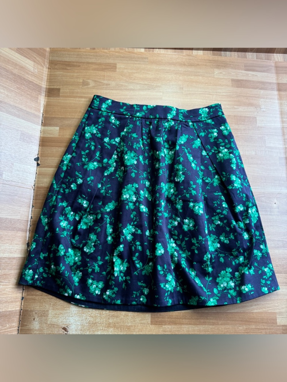 J.Crew Floral Short Skirt, size 00, green and blue